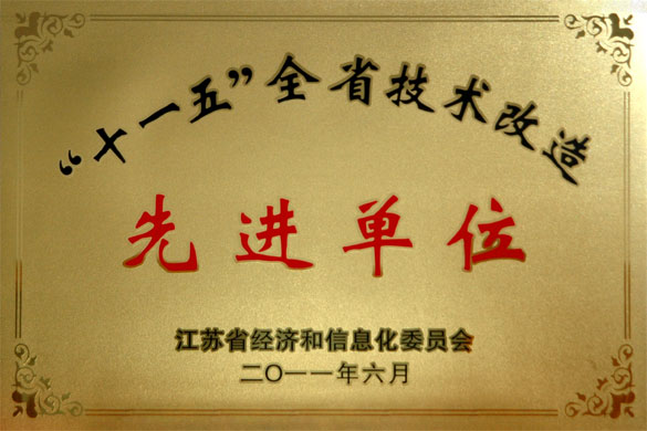 hjc黄金城集团荣获“‘十一五’全省技术改造先进单位”称号