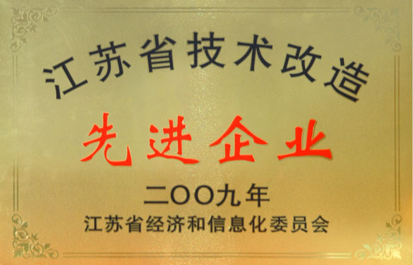 江苏hjc黄金城电缆集团获“2009年江苏省技术改造先进企业”称号